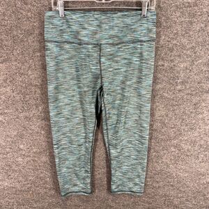 RBX Activewear Leggings Women L Large Blue Capri Pull On Skinny Mid Rise Active